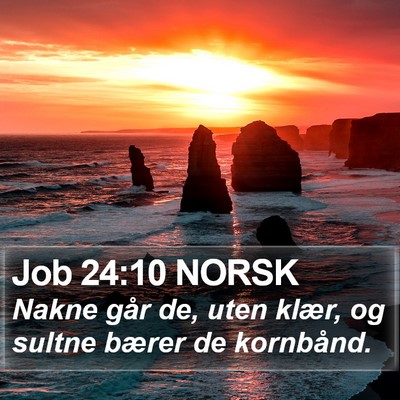 Job 24:10 NORSK Bible Verse Image
