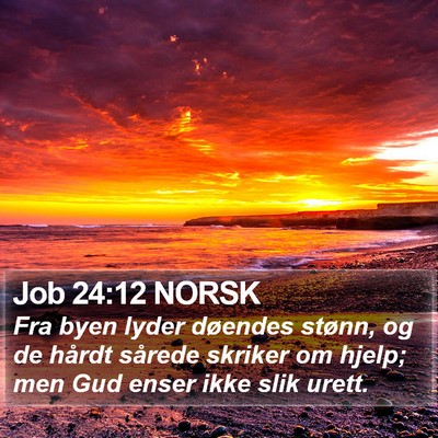 Job 24:12 NORSK Bible Verse Image
