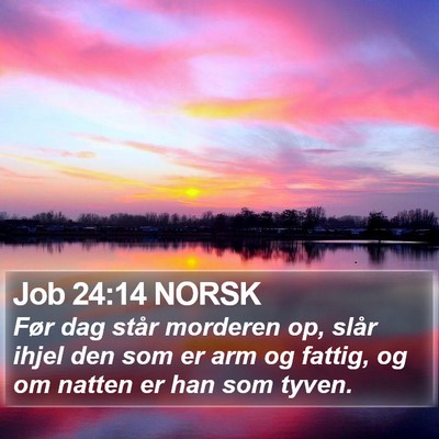 Job 24:14 NORSK Bible Verse Image