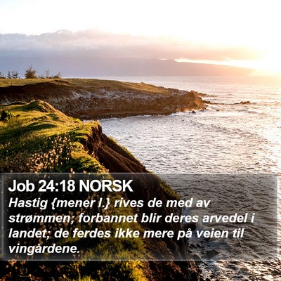 Job 24:18 NORSK Bible Verse Image
