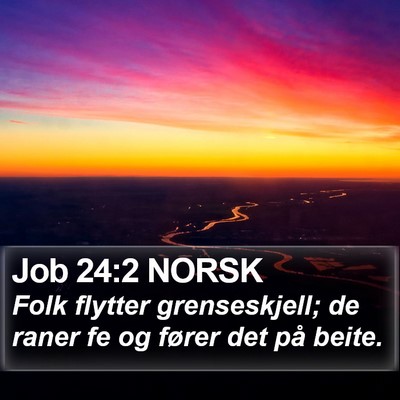 Job 24:2 NORSK Bible Verse Image