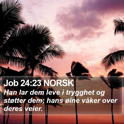 Job 24:23 NORSK Bible Verse Image
