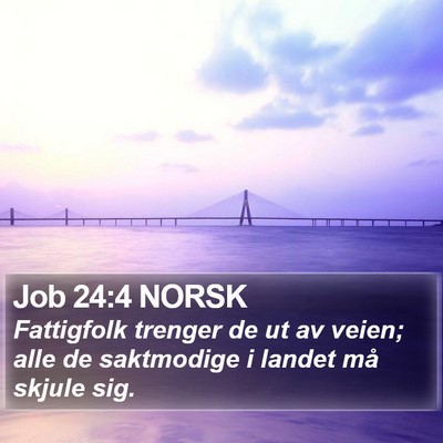Job 24:4 NORSK Bible Verse Image