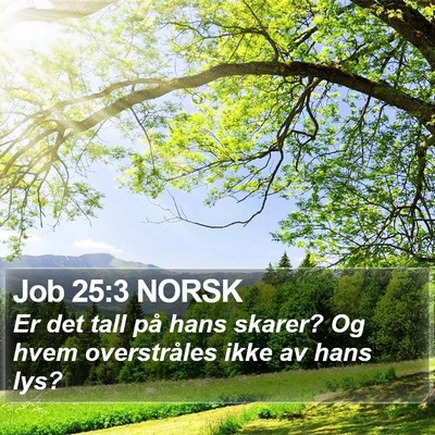 Job 25:3 NORSK Bible Verse Image