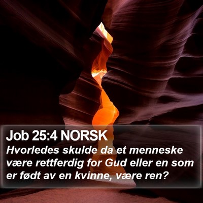 Job 25:4 NORSK Bible Verse Image