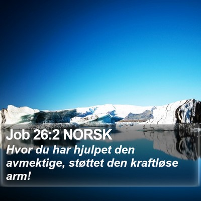 Job 26:2 NORSK Bible Verse Image