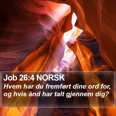 Job 26:4 NORSK Bible Verse Image