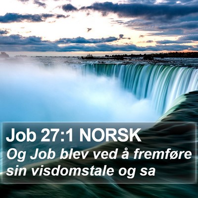 Job 27:1 NORSK Bible Verse Image
