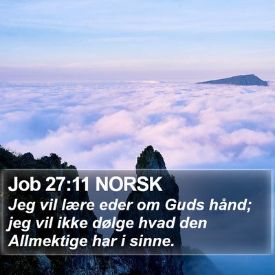 Job 27:11 NORSK Bible Verse Image