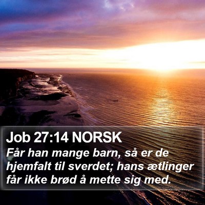 Job 27:14 NORSK Bible Verse Image