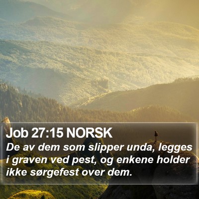 Job 27:15 NORSK Bible Verse Image