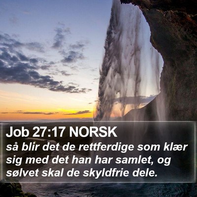 Job 27:17 NORSK Bible Verse Image