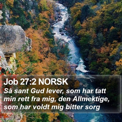 Job 27:2 NORSK Bible Verse Image