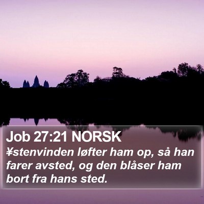 Job 27:21 NORSK Bible Verse Image