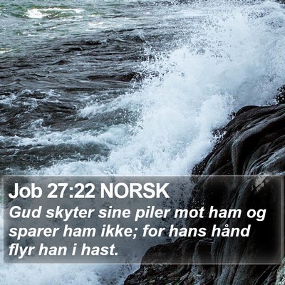 Job 27:22 NORSK Bible Verse Image