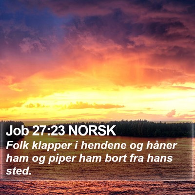 Job 27:23 NORSK Bible Verse Image