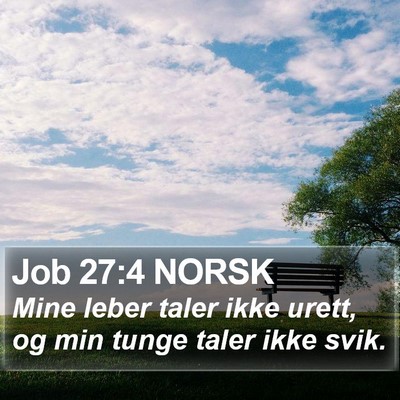 Job 27:4 NORSK Bible Verse Image
