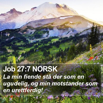 Job 27:7 NORSK Bible Verse Image