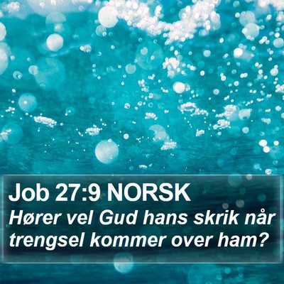 Job 27:9 NORSK Bible Verse Image