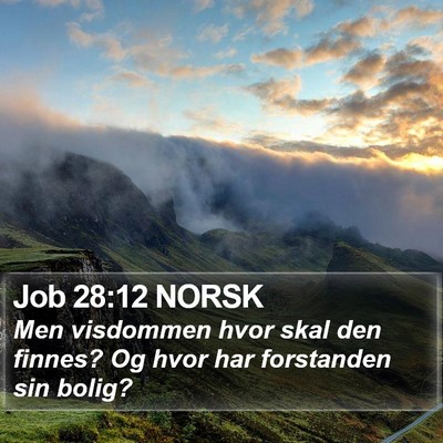 Job 28:12 NORSK Bible Verse Image