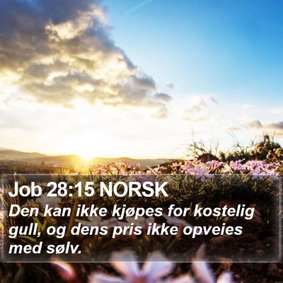 Job 28:15 NORSK Bible Verse Image