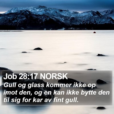 Job 28:17 NORSK Bible Verse Image