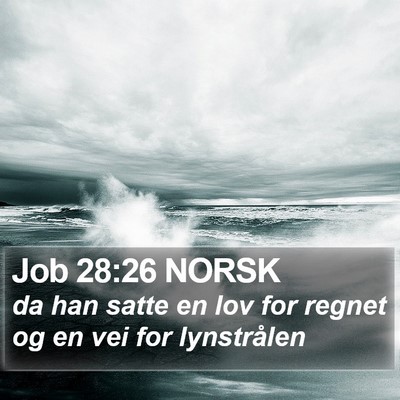 Job 28:26 NORSK Bible Verse Image