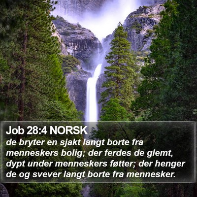 Job 28:4 NORSK Bible Verse Image