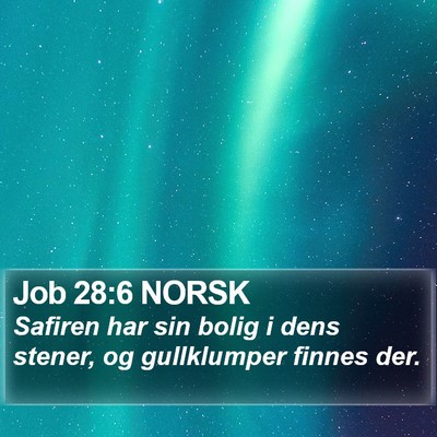 Job 28:6 NORSK Bible Verse Image