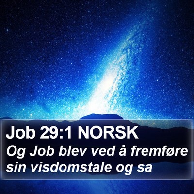 Job 29:1 NORSK Bible Verse Image