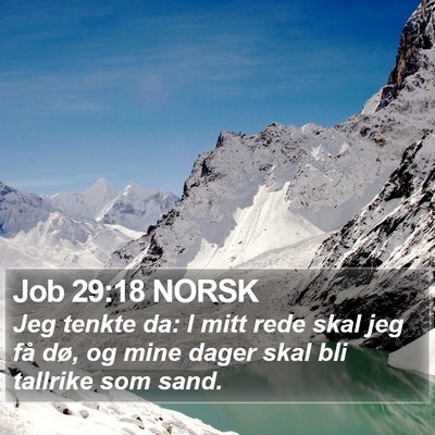 Job 29:18 NORSK Bible Verse Image