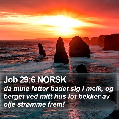 Job 29:6 NORSK Bible Verse Image