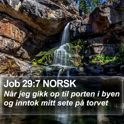 Job 29:7 NORSK Bible Verse Image