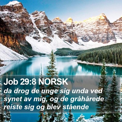 Job 29:8 NORSK Bible Verse Image