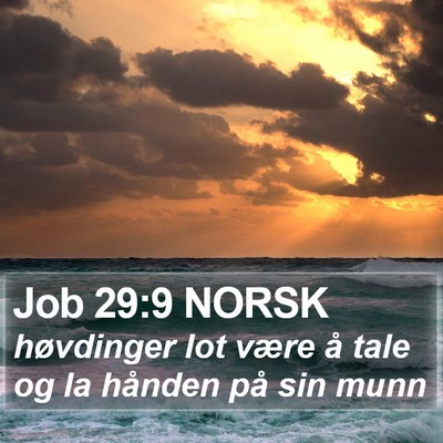 Job 29:9 NORSK Bible Verse Image