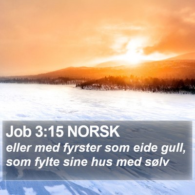 Job 3:15 NORSK Bible Verse Image