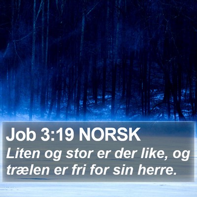 Job 3:19 NORSK Bible Verse Image
