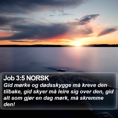 Job 3:5 NORSK Bible Verse Image