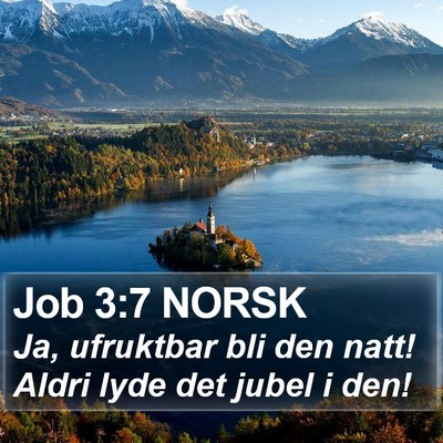 Job 3:7 NORSK Bible Verse Image