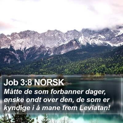 Job 3:8 NORSK Bible Verse Image