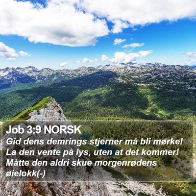 Job 3:9 NORSK Bible Verse Image