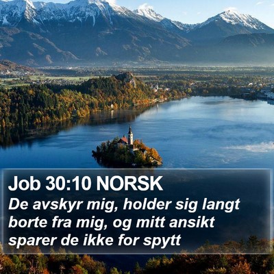 Job 30:10 NORSK Bible Verse Image