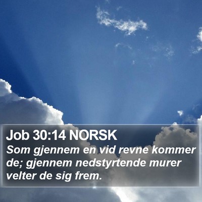 Job 30:14 NORSK Bible Verse Image