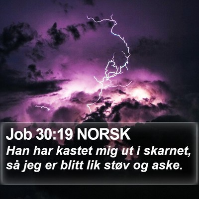 Job 30:19 NORSK Bible Verse Image