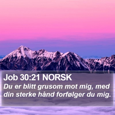 Job 30:21 NORSK Bible Verse Image