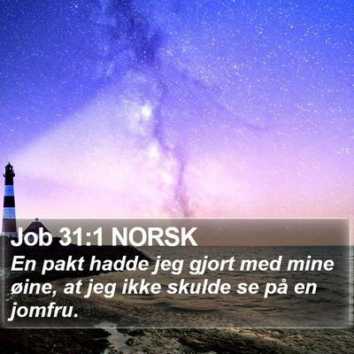 Job 31:1 NORSK Bible Verse Image