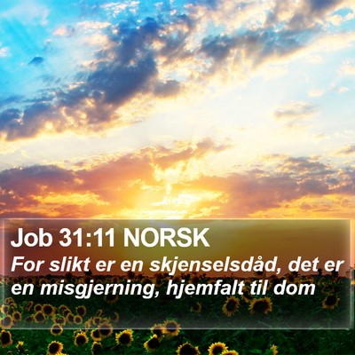 Job 31:11 NORSK Bible Verse Image
