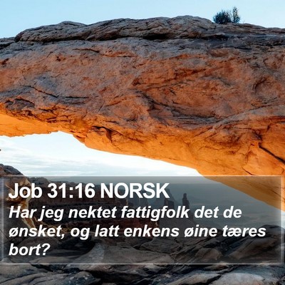 Job 31:16 NORSK Bible Verse Image