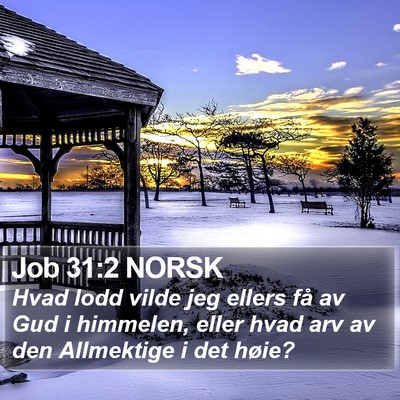 Job 31:2 NORSK Bible Verse Image
