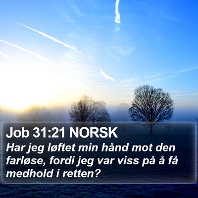 Job 31:21 NORSK Bible Verse Image